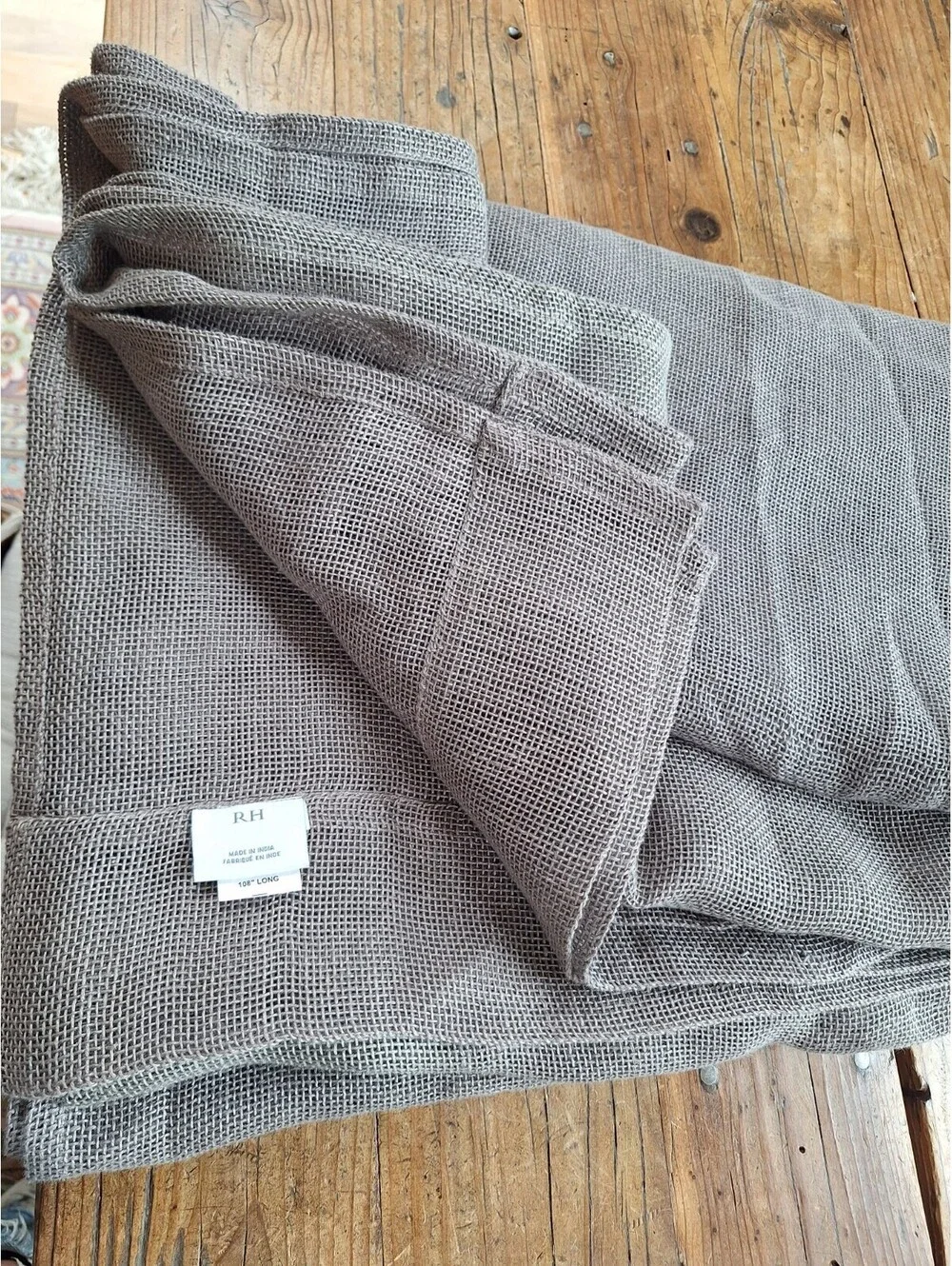 Restoration Hardware Belg. Linen  Curtain Panels, 2 Drape, 108